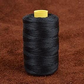 img 1 attached to 🧵 High-Quality Leather Sewing Waxed Thread in Multiple Colors - Ideal for Leather Craft Repair, Shoes, Upholstery, Tents, Backpacks, Sleeping Bags, Tarps - 109yrd x 1mm - Black