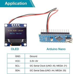 img 1 attached to 🔵 Frienda 10 Pieces I2C OLED Display Module IIC I2C Serial Board with Auto-Luminous OLED Screen Driver Compatible with Raspberry PI (Blue and Yellow)