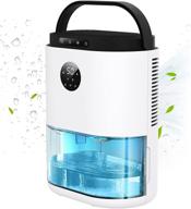 🌬️ portable dehumidifier - 2000ml (68oz) with colorful led light, auto defrost, timer, led display, auto shut-off - compact & quiet electric dehumidifier for home, bedroom, bathroom, closet, rv - covers 500 sq ft logo