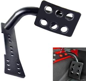 img 1 attached to Metal Foot Rest Kick Panel for 2007-2018 Jeep JK Left Side Dead Pedal: Upgrade for Jeep Wrangler & Wrangler Unlimited