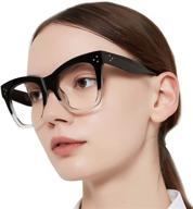 👓 trendy oversized reading glasses for women: mare azzuro large readers in 0-6.0 prescription strengths logo