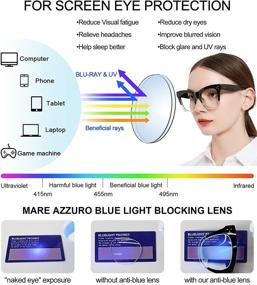 img 2 attached to 👓 Trendy Oversized Reading Glasses for Women: MARE AZZURO Large Readers in 0-6.0 Prescription Strengths