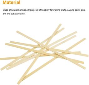 img 3 attached to 🎍 40 Pcs 11.81" Natural Bamboo Sticks, Bamboo Strips for Crafts – Strong Bamboo Sticks for DIY Projects