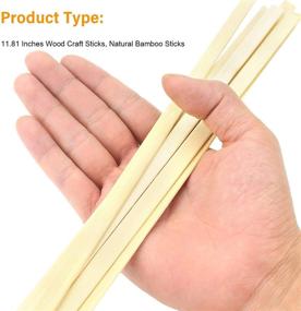 img 1 attached to 🎍 40 Pcs 11.81" Natural Bamboo Sticks, Bamboo Strips for Crafts – Strong Bamboo Sticks for DIY Projects