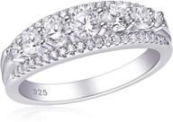 💍 sheloves sterling silver cz eternity bands for women | simulated diamond wedding rings logo