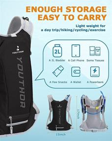 img 1 attached to Youthor Hydration Backpack: Stay Hydrated on the Go with 2L Bladder & Hiking Pack