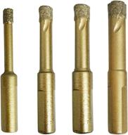 🔩 jashtool diamond drill bits 4 pcs set - ceramic hole saw, 6mm-12mm, 1/4"-1/2", with wax insert cooling - for ceramic tile, porcelain, granite, marble логотип