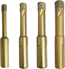 img 4 attached to 🔩 Jashtool Diamond Drill Bits 4 PCS Set - Ceramic Hole Saw, 6mm-12mm, 1/4"-1/2", with Wax Insert Cooling - for Ceramic Tile, Porcelain, Granite, Marble