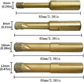 img 2 attached to 🔩 Jashtool Diamond Drill Bits 4 PCS Set - Ceramic Hole Saw, 6mm-12mm, 1/4"-1/2", with Wax Insert Cooling - for Ceramic Tile, Porcelain, Granite, Marble