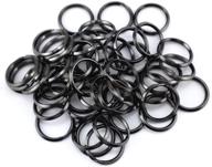 🔑 organize keys with yueton 50pcs gun black split ring chain: perfect for car, home, arts & crafts, and lanyards logo