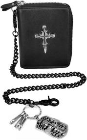 img 4 attached to ABC STORY Leather Trucker Wallet: The Ultimate Men's Accessory for Wallets, Card Cases & Money Organizers