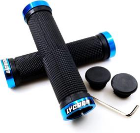 img 3 attached to 🚲 LYCAON Non-Slip Rubber Bike Handlebar Grips with Aluminum Lock – Ideal Grips for Scooters, Cruisers, Tricycles, Wheelchairs, Mountain, Road, Urban, Foldable Bikes, MTBs, BMXs