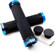 🚲 lycaon non-slip rubber bike handlebar grips with aluminum lock – ideal grips for scooters, cruisers, tricycles, wheelchairs, mountain, road, urban, foldable bikes, mtbs, bmxs logo