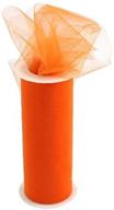 kel-toy orange tulle ribbon, 6-inch x 25-yard logo