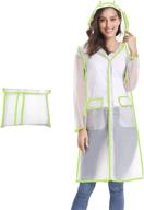 💦 waterproof iclosam raincoats with hoods: portable eva poncho for adults - reusable rain gear logo