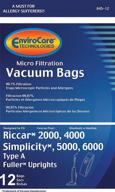 🔵 pack of 12 envirocare riccar 2/4000 micro w/closure - blue логотип