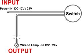 img 1 attached to 🔆 12V/24V Панельный сенсорный диммер для LED-светильников, инкандесцентных, галогенных ламп - идеально подходит для домов на колесах, кемперов, морских судов и ленточного освещения