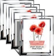 🖼️ enhance your memories with the schliersee 8x10 picture frame set of 4: elegant glass frames for desktop tabletop display логотип