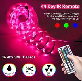 img 2 attached to Colorful HengBo LED Strip Lights - Waterproof 🌈 & Remote Controlled, Perfect for Bedroom and Kitchen Decorating!