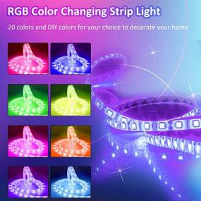 img 3 attached to Colorful HengBo LED Strip Lights - Waterproof 🌈 & Remote Controlled, Perfect for Bedroom and Kitchen Decorating!