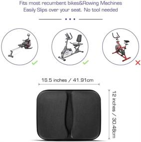 img 2 attached to ANZOME Gel Exercise Bike Seat Cushion Cover for Recumbent Bike and Rowing Machine - Wide Foam Padded Seat Cover for Comfortable Workout - Men and Women