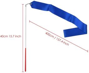 img 3 attached to 🎀 DS. DISTINCTIVE STYLE Dance Ribbons with Wands: 4 Yards Long Rhythmic Gymnastics Ribbon Dance Streamer for Kids & Baton Twirling - Vibrant and Versatile!