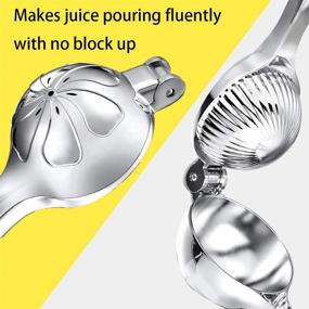 img 1 attached to Citrus Lemon Squeezer Juicer - Manual Hand Fruit Press for Lime, Orange - Large 2.7 Inch Bowl - Perfect for Cocktails, Lemonades, and Fresh Juice Extraction