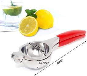 img 3 attached to Citrus Lemon Squeezer Juicer - Manual Hand Fruit Press for Lime, Orange - Large 2.7 Inch Bowl - Perfect for Cocktails, Lemonades, and Fresh Juice Extraction