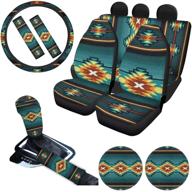 🚗 retro aztec car seat covers with full set of accessories for vintage american tribe – afpanqz logo