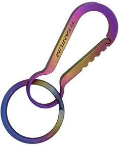 img 2 attached to 🔑 Enhanced TITAKING Titanium Keychain: Swift Chromatic 3 Design