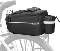 🚲 rdffensy bike rack bag - 8l insulated bike trunk cooler bag with shoulder strap, rear seat pannier bag featuring double zipper & multi-pocket design logo