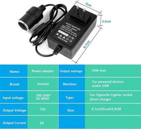 img 3 attached to Универсальный трансформатор для автомобильной розетки прикуривателя: 24Вт 2А переменного тока в постоянный ток, 110-240В в адаптер питания 12В для мини-пылесоса, навигатора, камеры автомобиля.