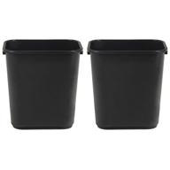 🗑️ efficient and durable: amazoncommercial 3 gallon commercial office wastebasket, black, 2-pack logo