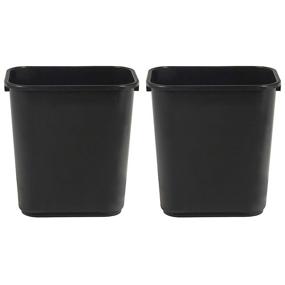 img 4 attached to 🗑️ Efficient and Durable: AmazonCommercial 3 Gallon Commercial Office Wastebasket, Black, 2-Pack