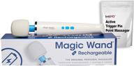 набор массажера vibratex original magic wand с возможностью зарядки и trigger point massager от intimd. логотип