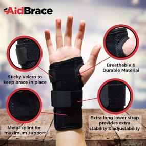 img 3 attached to 🖐️ AidBrace Wrist Brace Support for Right Hand - Relieve Pain & Support Healing