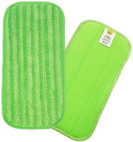 img 4 attached to 🧹 2 Pack Reusable Microfiber Mop Pads - Machine Washable Refill Pads for Swiffer and Wet Jet - Wetjet Compatible Mop Head