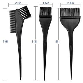 img 3 attached to 4Pcs Hair Dye Color Brush and Bowl Set: 🎨 Professional Kit for Hair Tint Dying, Coloring, and Applicator Tools