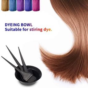 img 2 attached to 4Pcs Hair Dye Color Brush and Bowl Set: 🎨 Профессиональный набор для окрашивания волос, тонировки и нанесения краски.