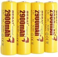 🔋 high capacity nimh aa rechargeable batteries combo pack - 2900mah 1.2v 4 cells - double a size - outdoor & household variety pack logo