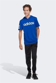 img 1 attached to 👕 Рубашка с капюшоном Adidas Sleeve из линейки детской одежды Lineage: Оставайтесь активными с элегантным стилем
