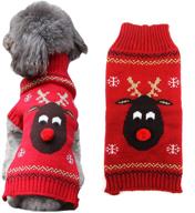 get into the christmas spirit with hrttsy christmas dog sweater hoodie - funny ugly xmas cute puppy turtleneck sweaters for dogs cats - fall winter warmth and style - pet clothes for small medium large breeds логотип