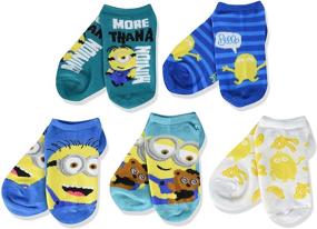 img 1 attached to Adorable Despicable Me Girls Minions 5-Pack: Colorful No Show Socks for Young Fans