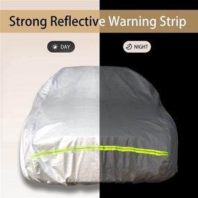 img 3 attached to 🚗 Durable and Effective 6-Layer Waterproof Car Cover for 177-187" Sedans - All Weather Protection with Zipper and UV Block