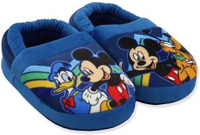 img 2 attached to 🐭 Mickey Mouse Toddler Plush Slippers: Adorable Boys' Shoes for Ultimate Coziness