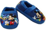 🐭 mickey mouse toddler plush slippers: adorable boys' shoes for ultimate coziness logo