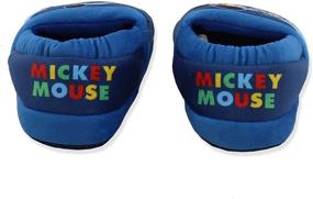 img 1 attached to 🐭 Mickey Mouse Toddler Plush Slippers: Adorable Boys' Shoes for Ultimate Coziness