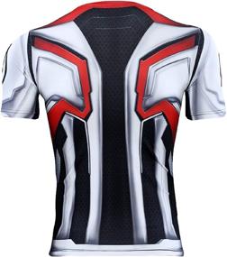 img 3 attached to 👕 Endgame Quantum War Men's Compression Shirt: Short Sleeve 3D Print T-Shirt for Enhanced Performance