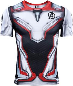 img 4 attached to 👕 Endgame Quantum War Men's Compression Shirt: Short Sleeve 3D Print T-Shirt for Enhanced Performance