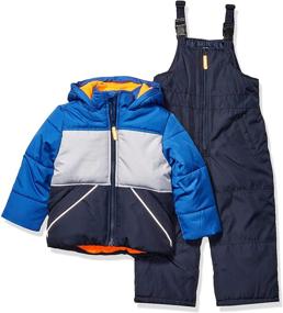 img 4 attached to OshKosh B'Gosh Boys' Ski Jacket and Snowbib Snowsuit Set